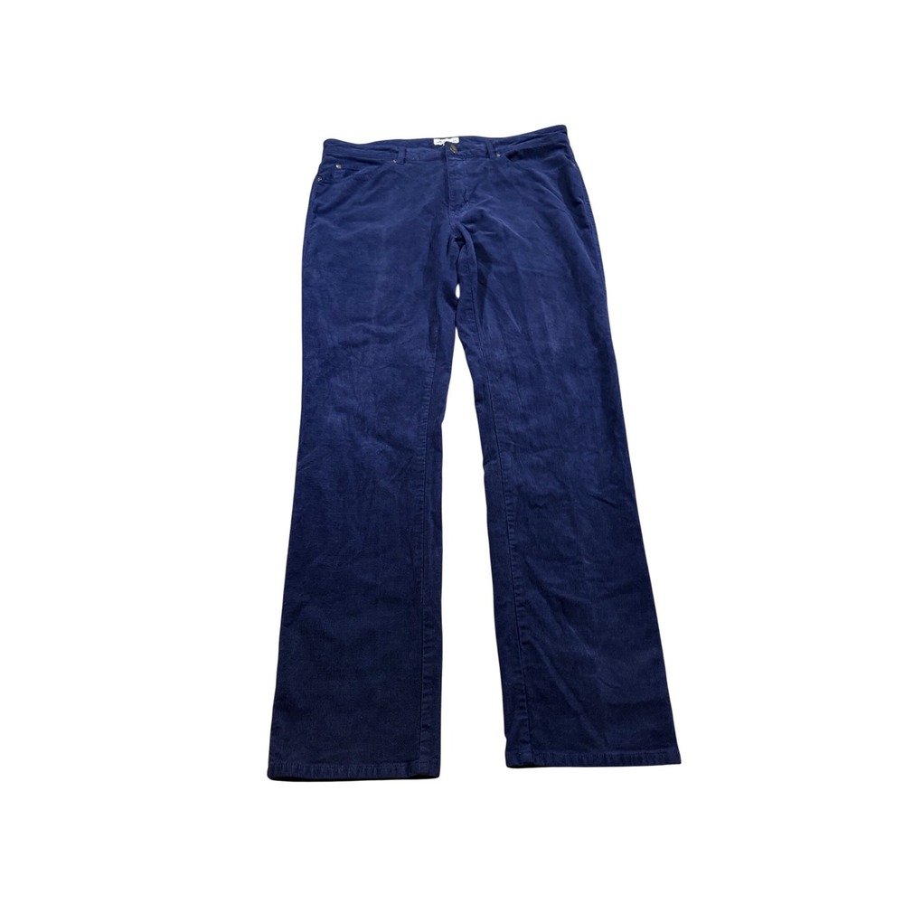 Peter Millar Corduroy Pants 36 Blue Straight Leg Fine Wale‎ Trousers Academia